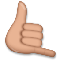 Call Me Hand- Medium Skin Tone emoji on LG